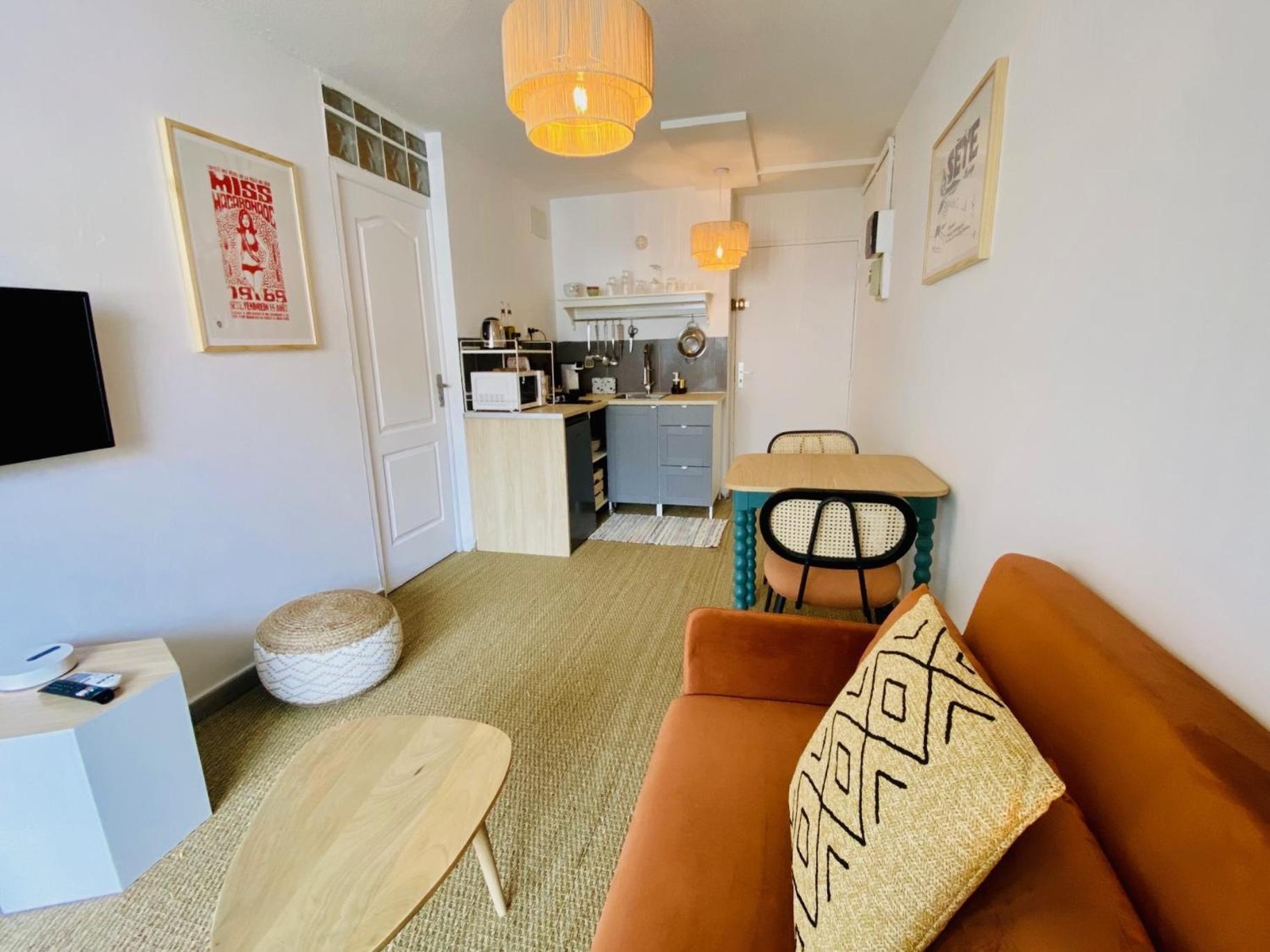 Superbe T2 Cote Gare Parking Clim Wifi Terrasse ! Apartment Sete Exterior photo